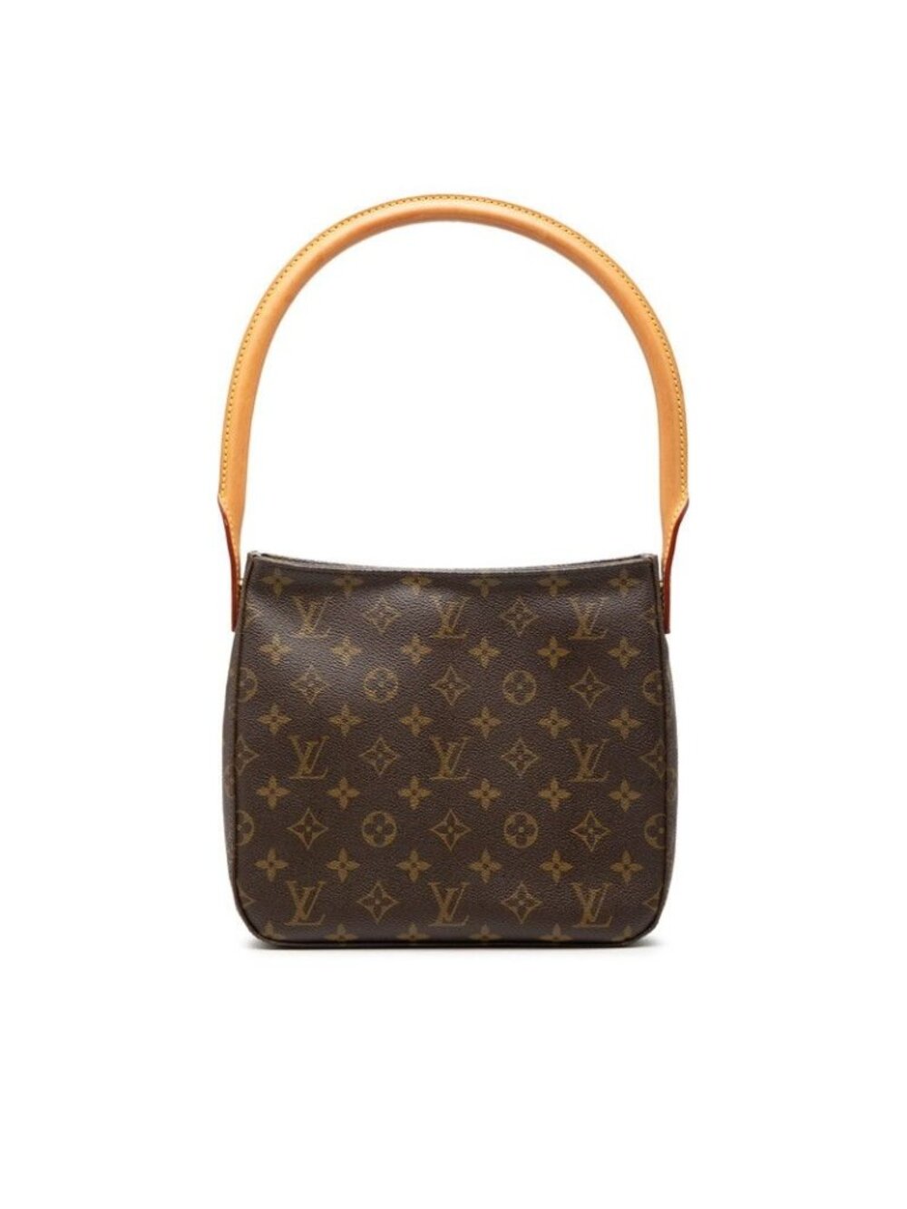 Louis Vuitton Monogram Looping MM Shoulder Bag Brown Leather